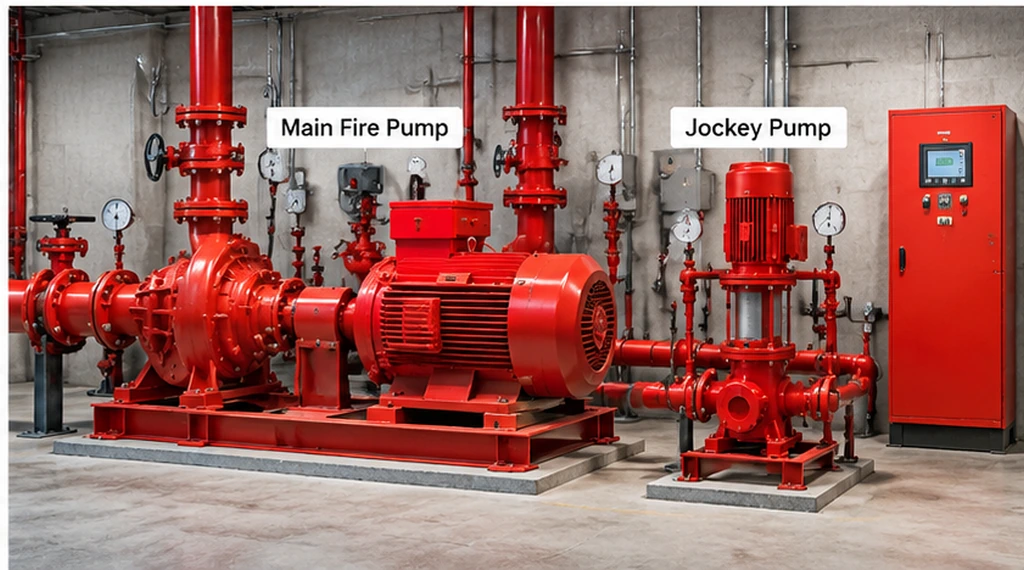 Main and jockey fire pumps