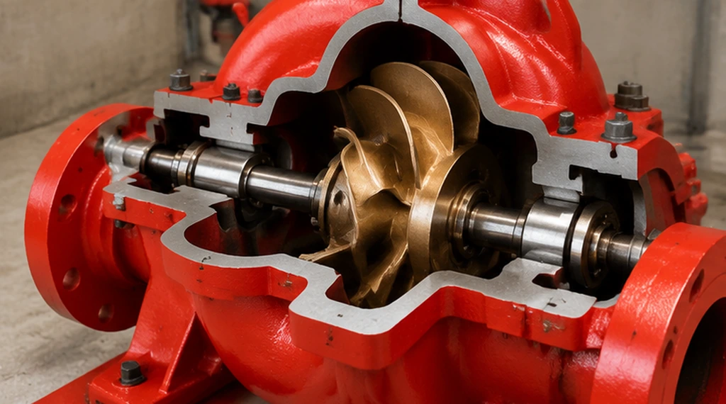 Split-case pump impeller