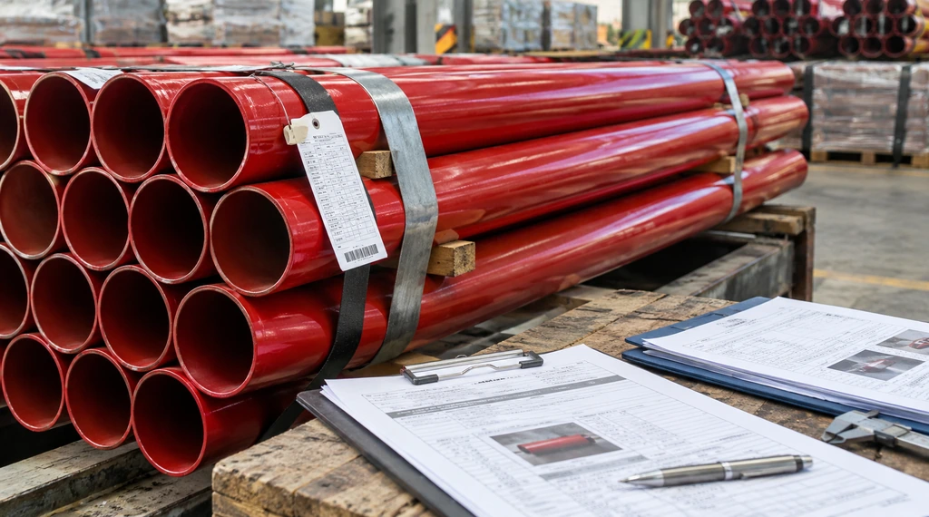 Fire sprinkler pipe submittal