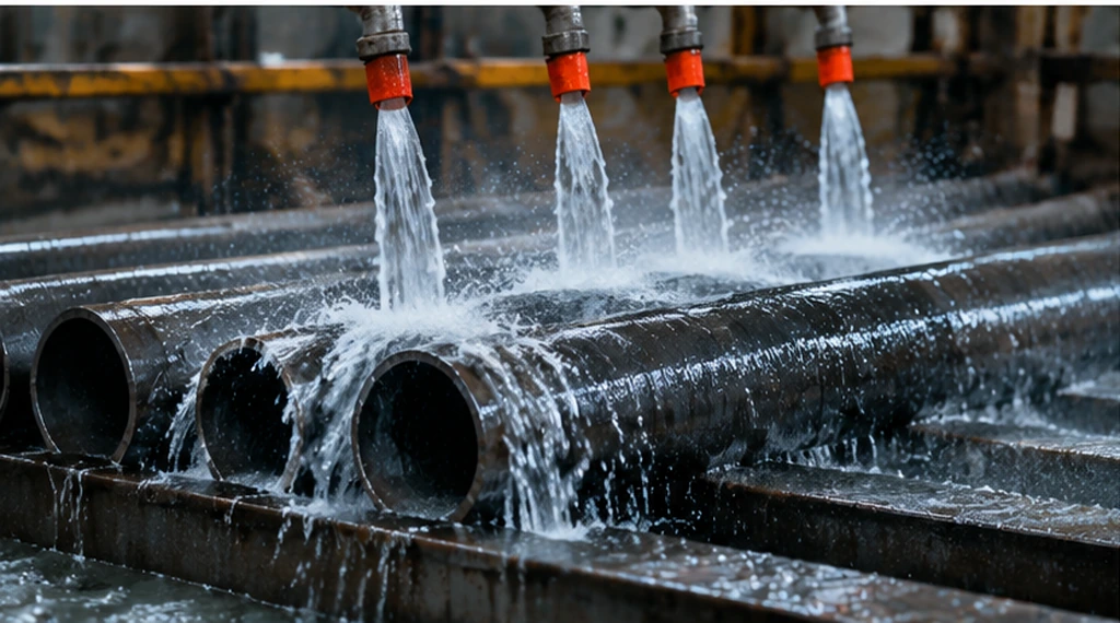 Steel pipe water quenching